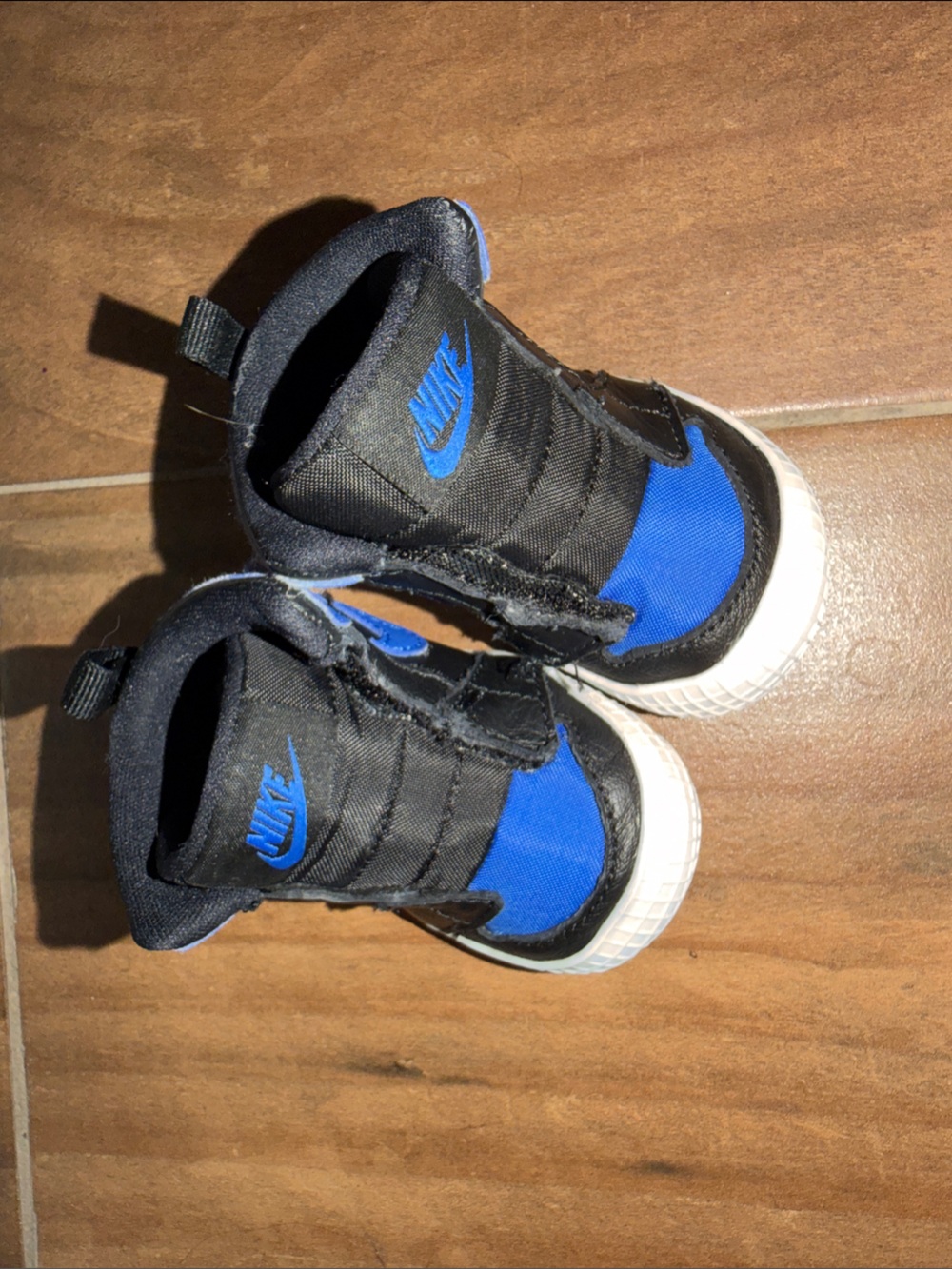 Jordan Black and Blue High-Top Baby walking Sneakers